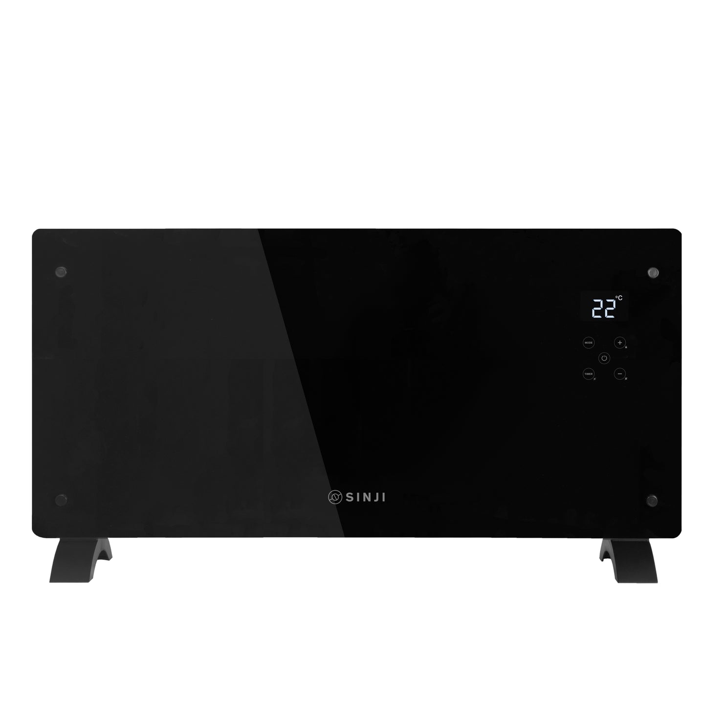 Sinji Smart Glass Panel Heater 1500w Black