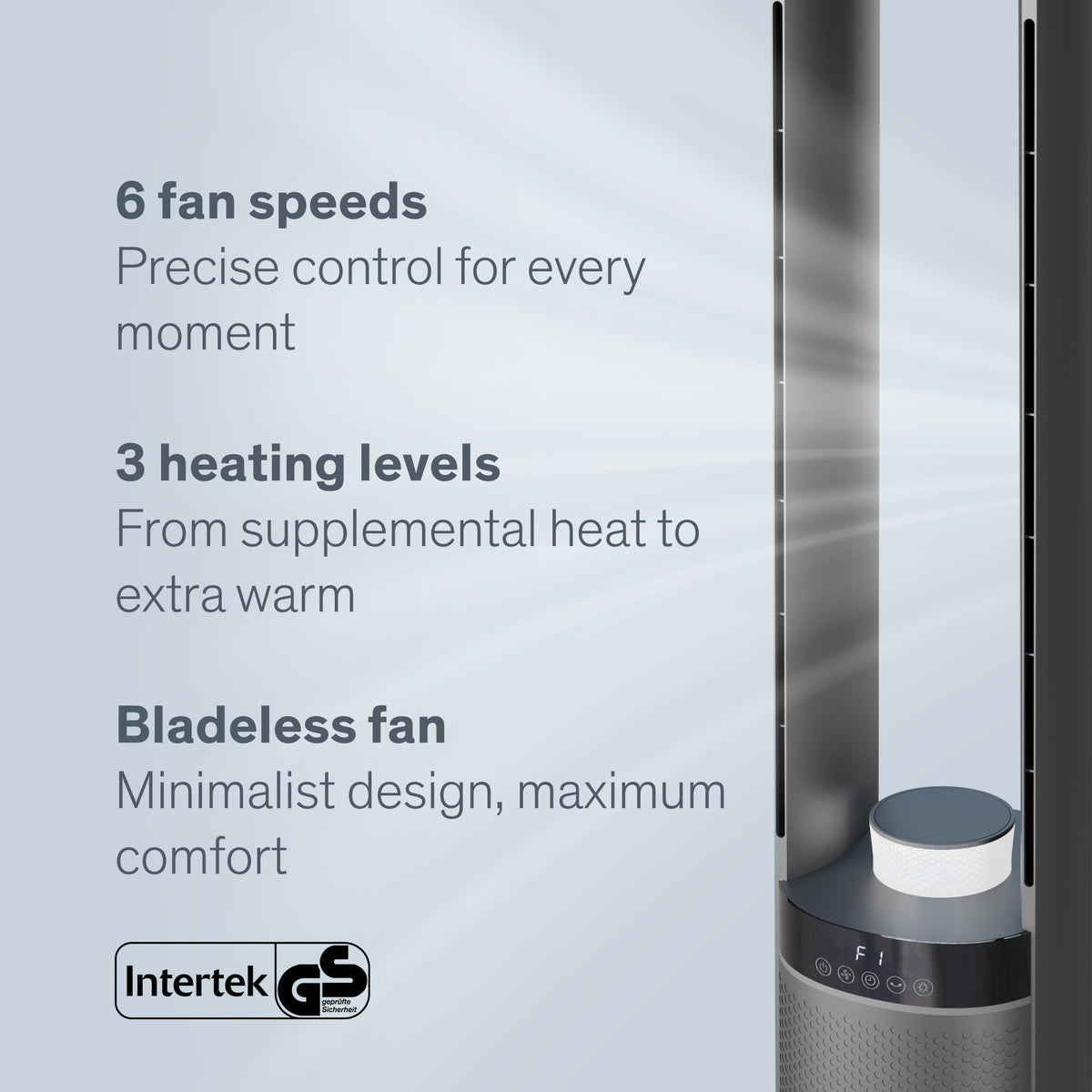 Sinji Hot and Cold Bladeless Fan with LED