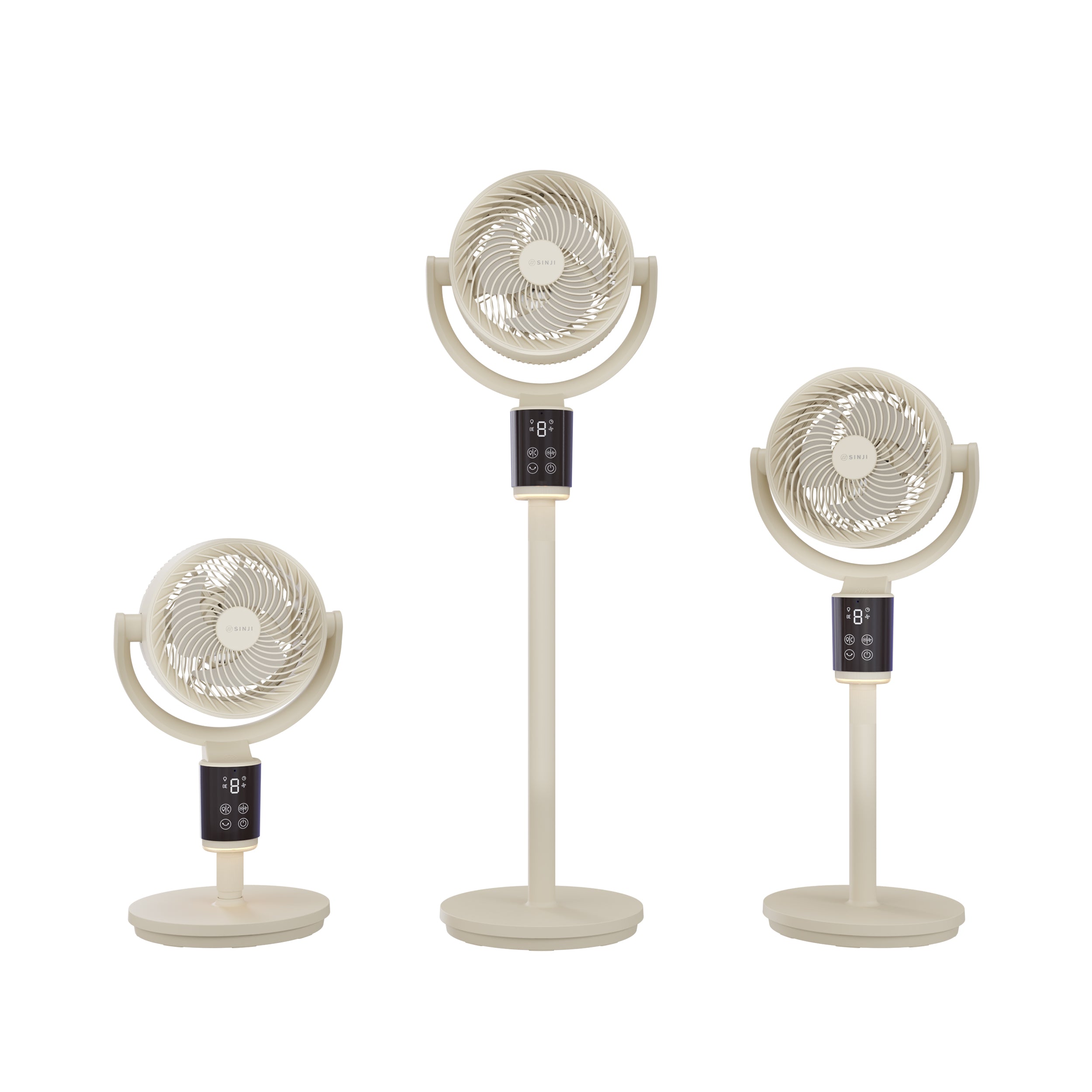Sinji 3D Standing Fan - Beige