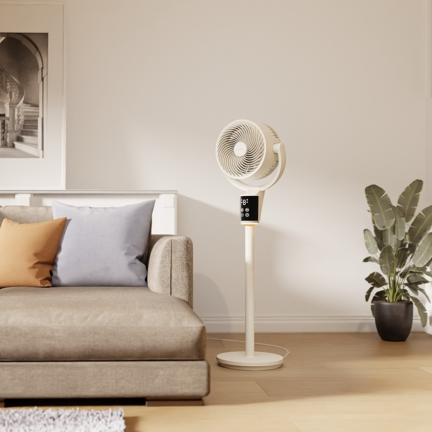 Sinji 3D Standing Fan - Beige