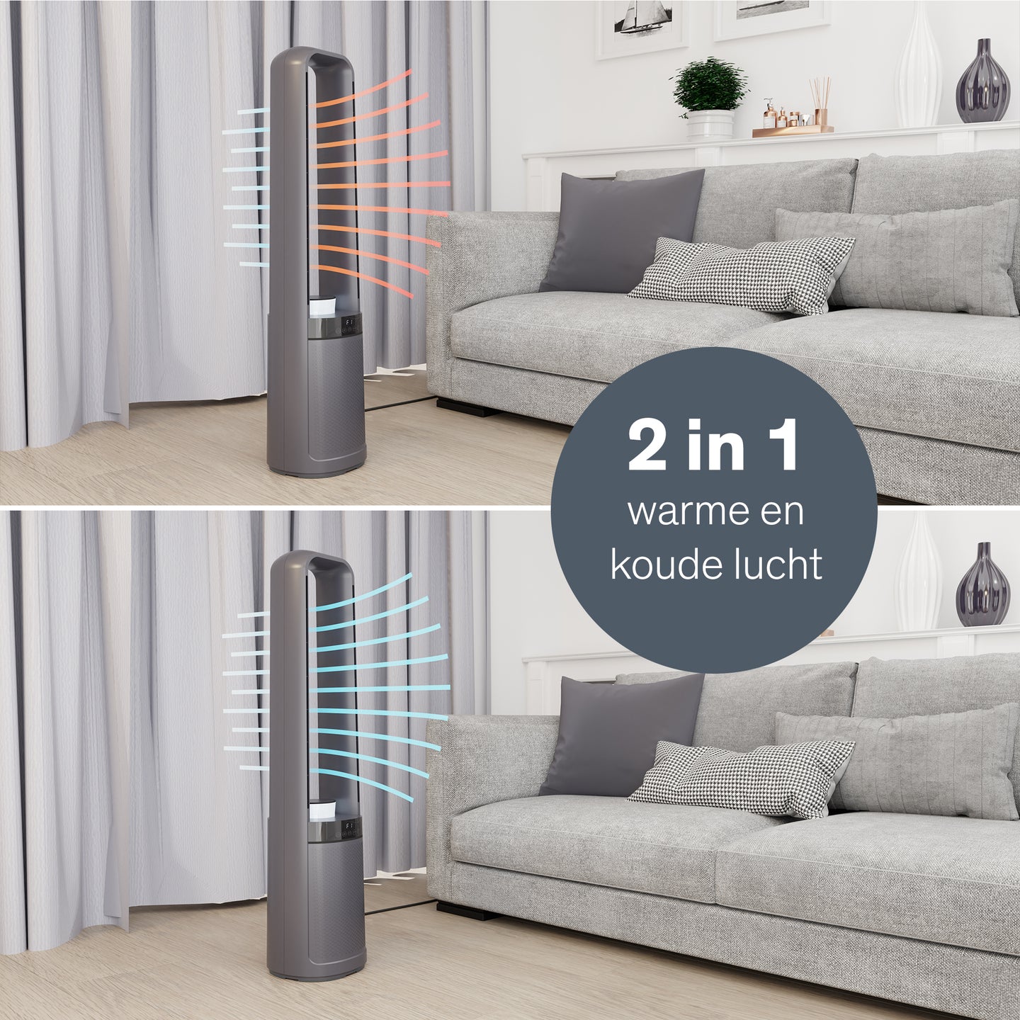 Sinji Hot and Cold Bladeless Fan with LED