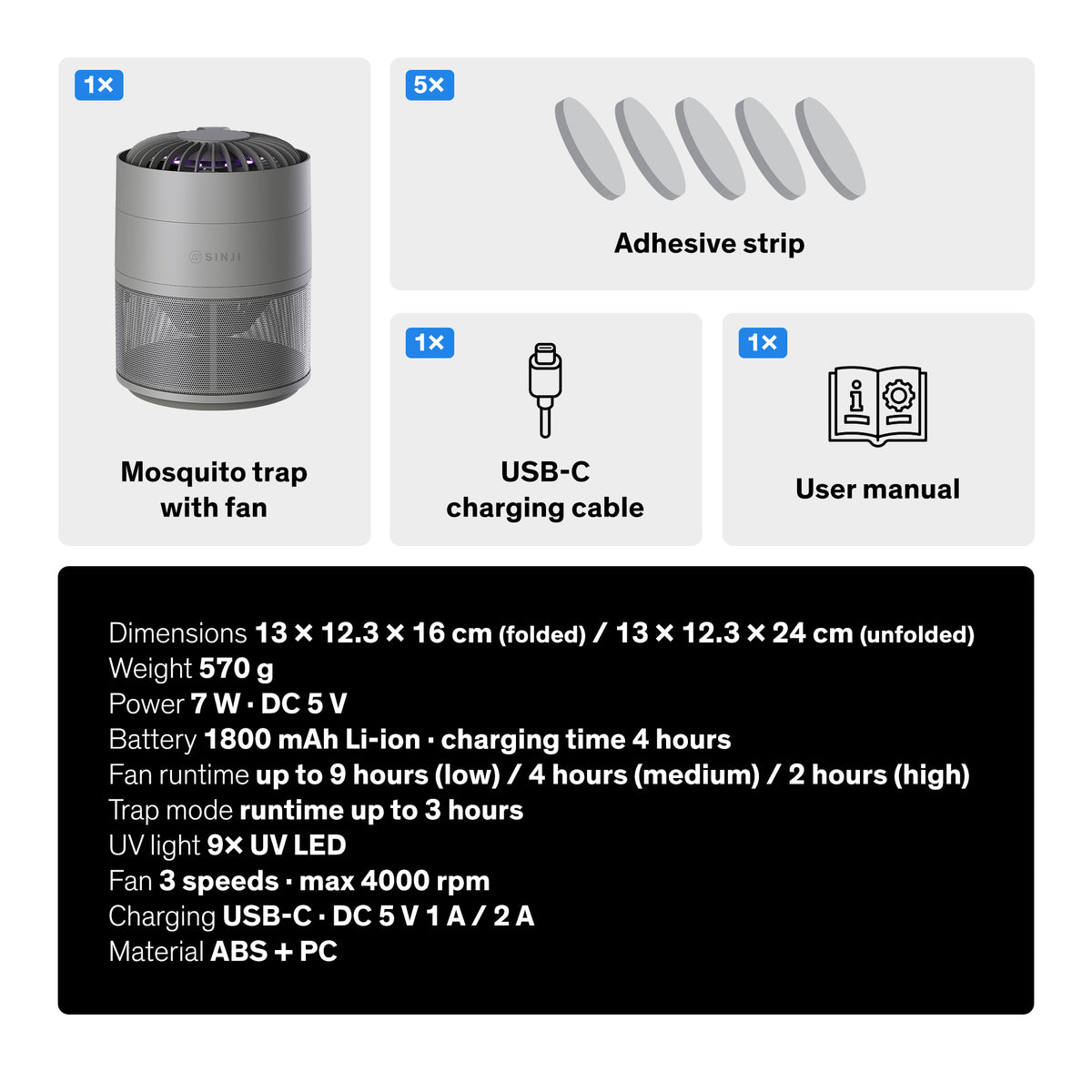 Sinji Mosquito Trap with Fan