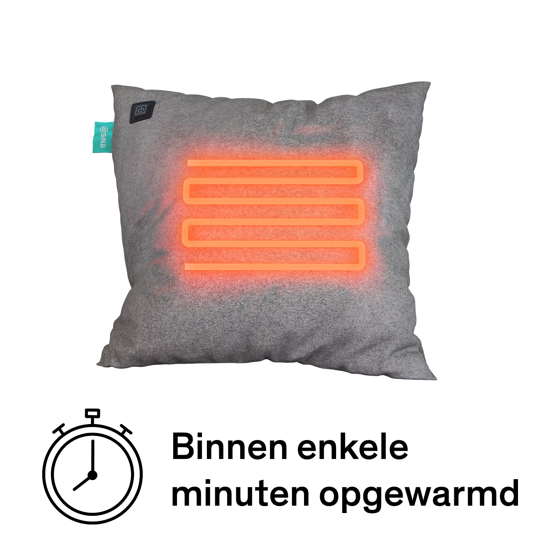 Sinji Cordless Heating Cushion Fleece - Grey
