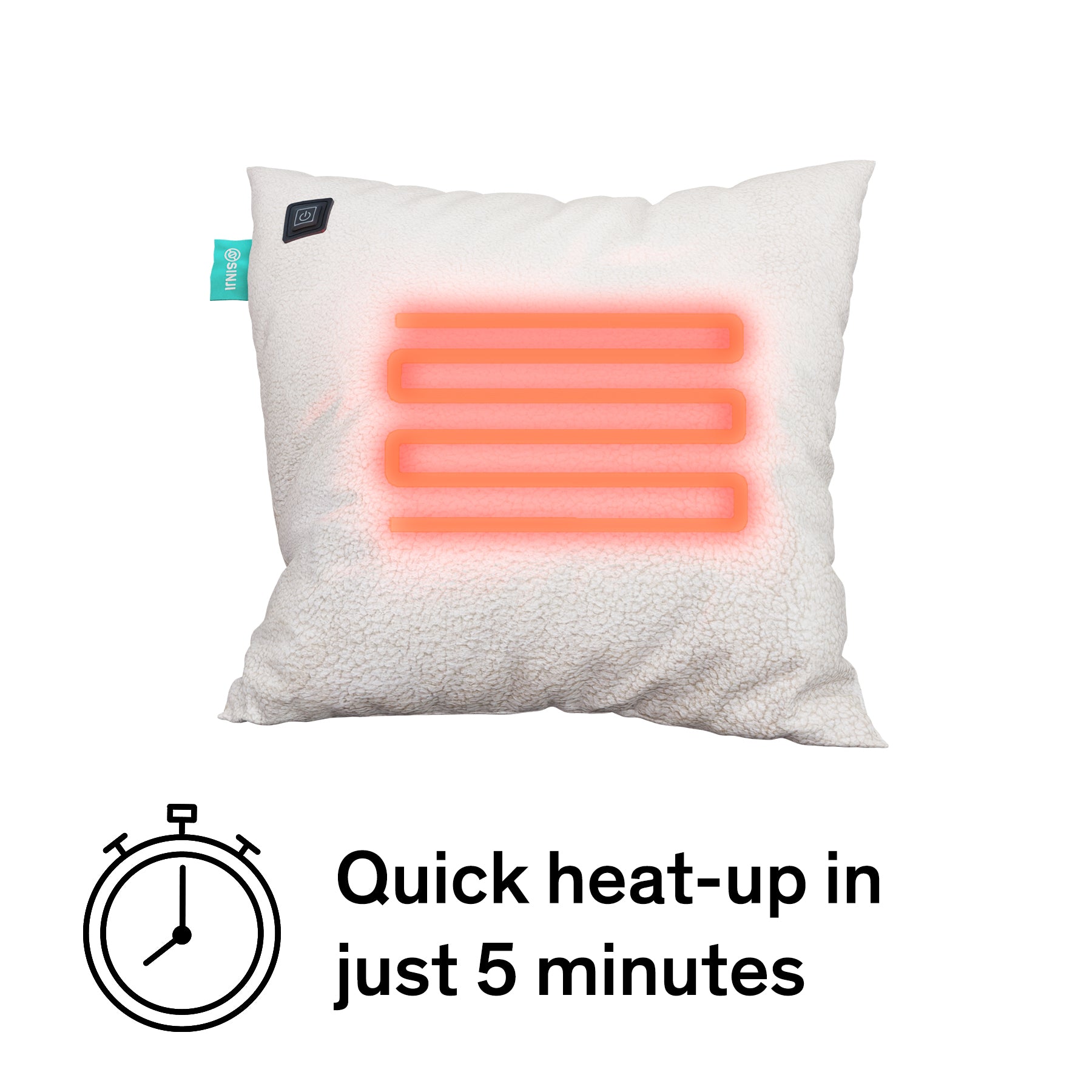 Sinji Cordless Heating Cushion Fleece - Grey