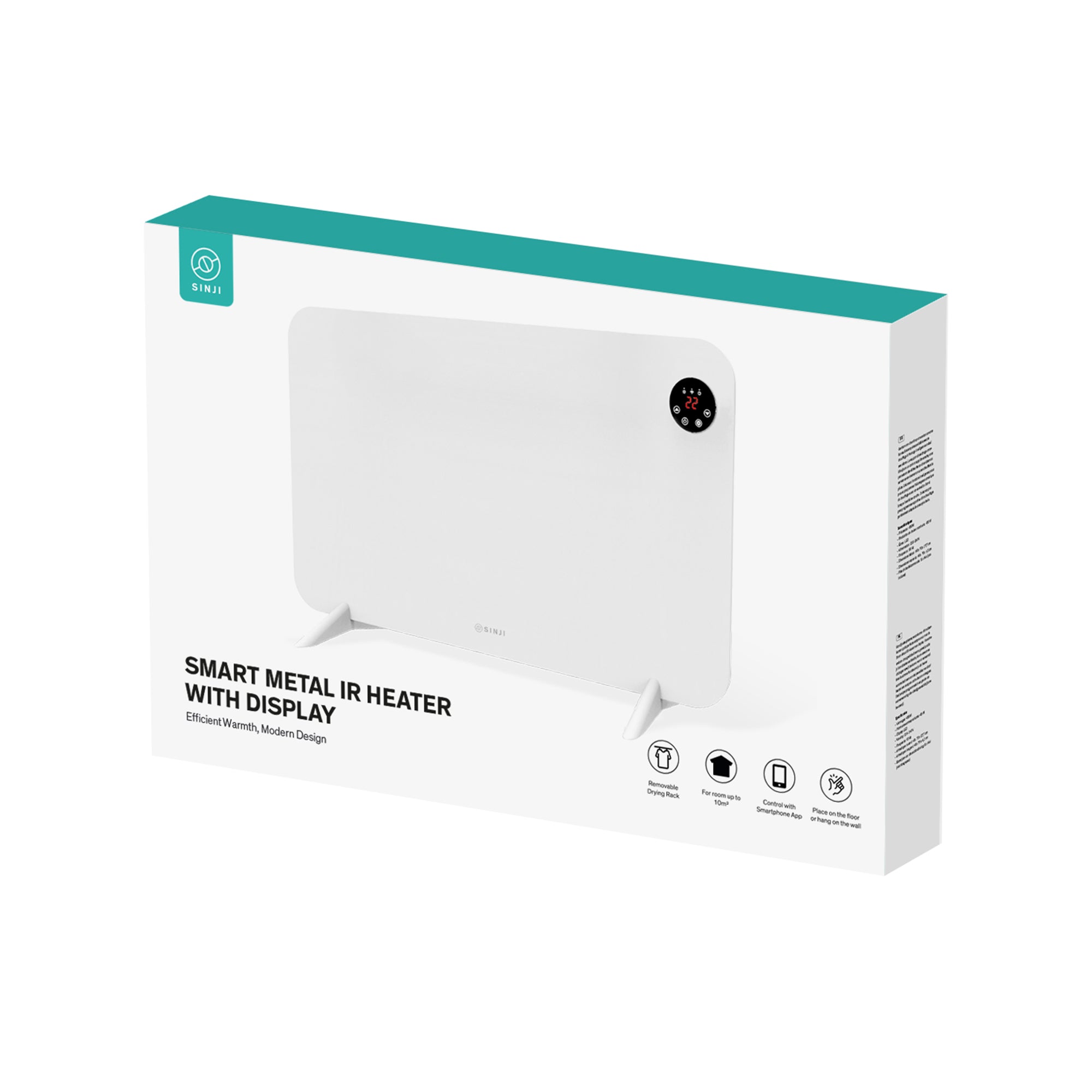 Sinji Smart Metal IR Heater with Display