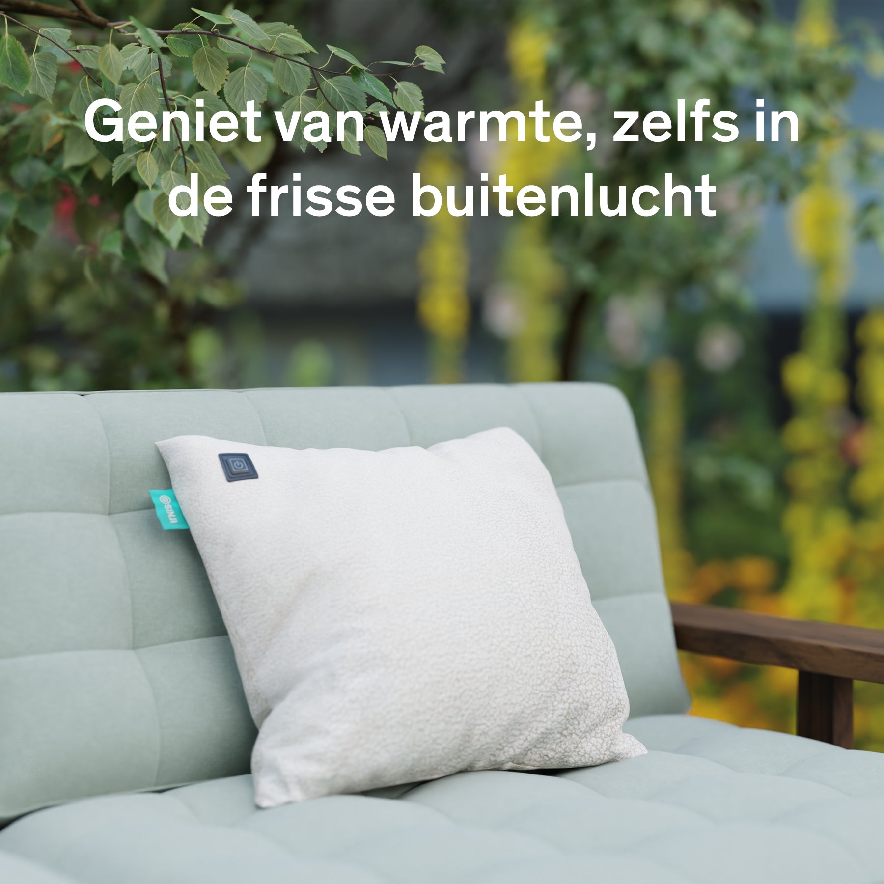 Sinji Cordless Heating Cushion Fleece - Grey